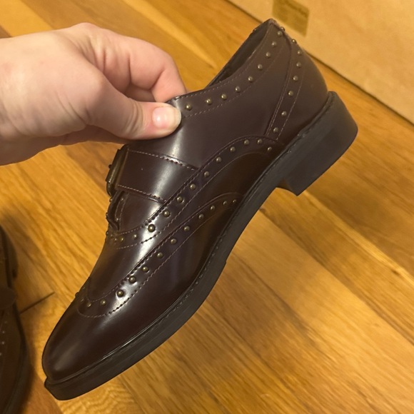 Marc Fisher Dark Burgundy Leather Oxfords Size 8 - Picture 8 of 10